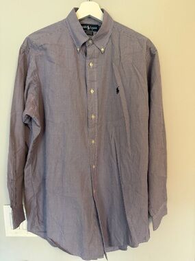 Polo by Ralph Lauren Navy & White Micro-Check Button-Down Shirt